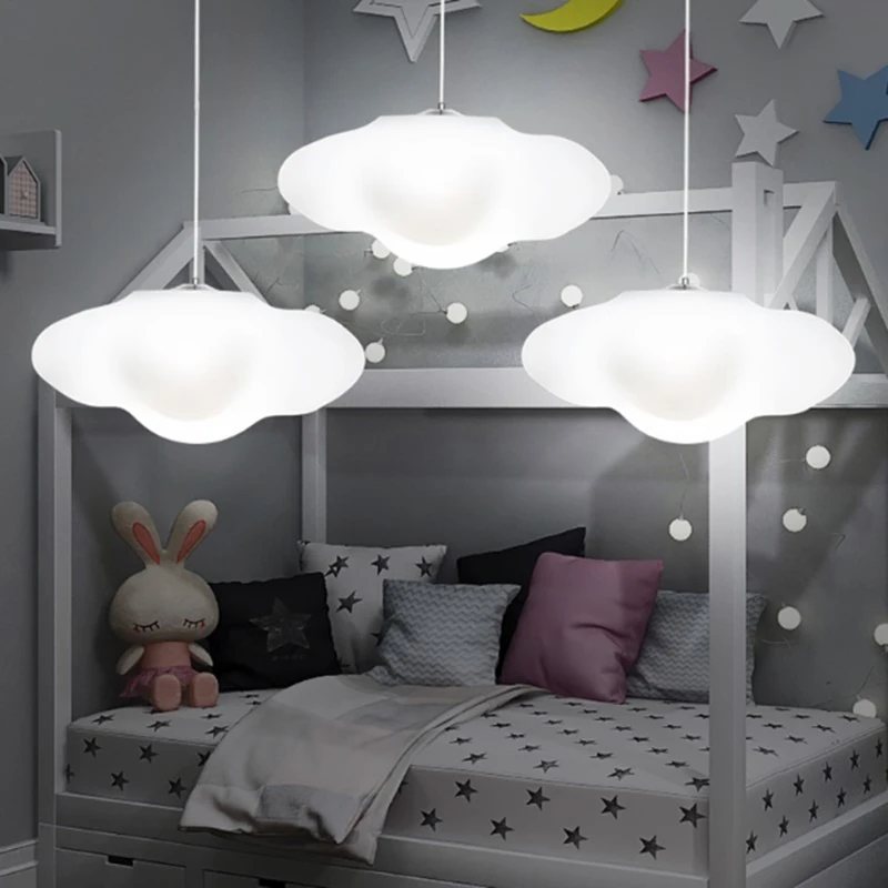 Creative white plastic floating cloud chandelier for children's room decoration LED 16 color remote control dimming hanging lamp
Creative white plastic floating cloud chandelier for children's room decoration LED 16 color remote control dimming hanging lamp