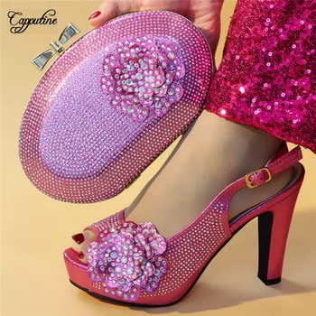 Gorgeous wedding/party fuchsia high heel sandal shoes and party bag with nice stones A198-1 heel height 11.3cm
Gorgeous wedding/party fuchsia high heel sandal shoes and party bag with nice stones A198-1 heel height 11.3cm