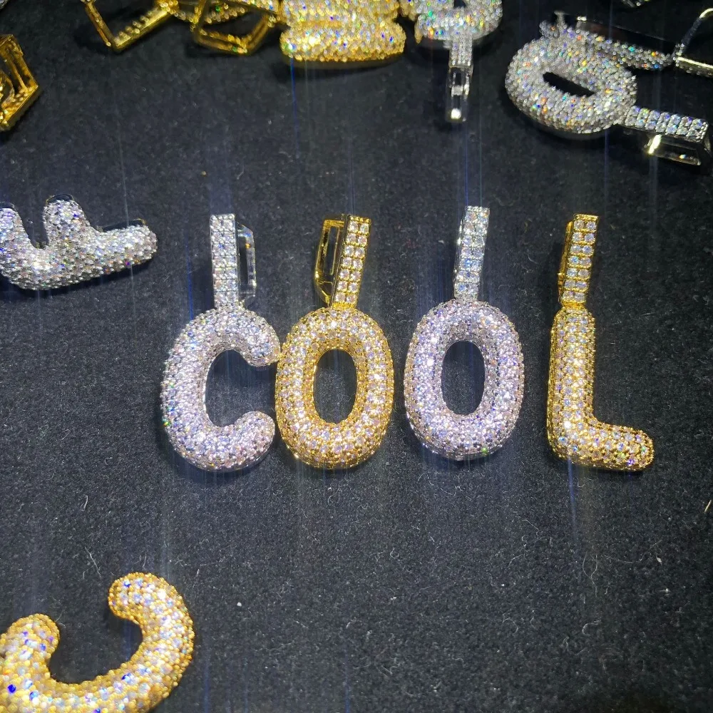 Hip Hop CZ Stone Paved Bling Iced Out Mini Bubble Letter Necklace Custom Name Letters Pendant Necklaces Women Men Jewelry
Hip Hop CZ Stone Paved Bling Iced Out Mini Bubble Letter Necklace Custom Name Letters Pendant Necklaces Women Men Jewelry