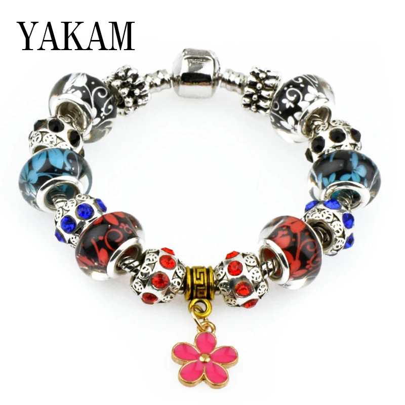 Fit Original Charms European Bracelet Red Blue CZ Fuchsia Black Blossom Veins Opal Beads Pink Glaze Flower Pendant Mujer Pulsera
Fit Original Charms European Bracelet Red Blue CZ Fuchsia Black Blossom Veins Opal Beads Pink Glaze Flower Pendant Mujer Pulsera