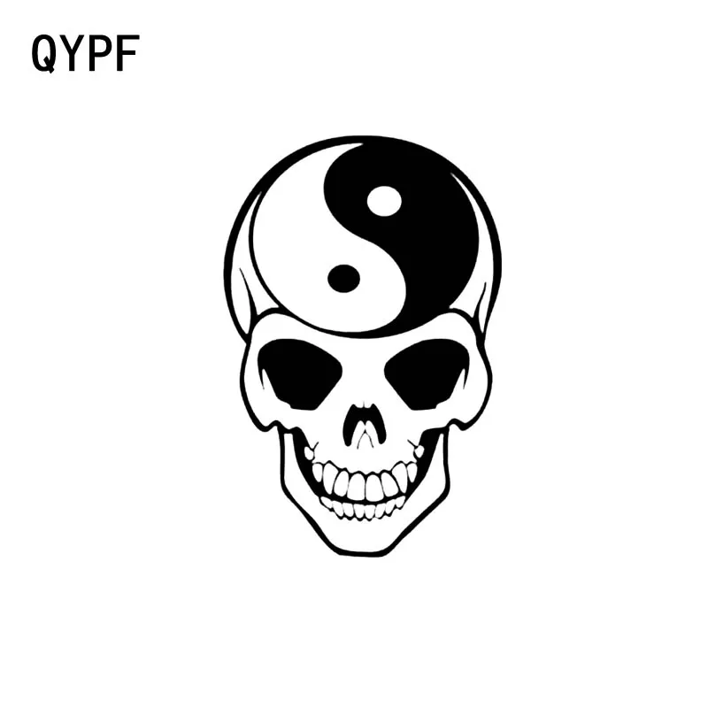 QYPF 11.7CM*17.8CM Skull And Bones Yin And Yang Vinyl Sticker Decal Black Silver C17-00034
QYPF 11.7CM*17.8CM Skull And Bones Yin And Yang Vinyl Sticker Decal Black Silver C17-00034