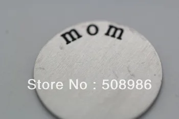 Mesinya 316L stainless steel large mom plate charm 30pcs for 30mm floating locket Xmas gift keepsake 
Mesinya 316L stainless steel large mom plate charm 30pcs for 30mm floating locket Xmas gift keepsake
