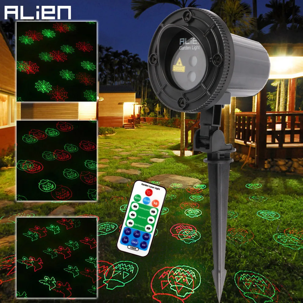ALIEN Red Green Halloween Laser Light Outdoor Garden Waterproof Holiday Decoration Pumpkin Spider Show Lighting With RF Remote
ALIEN Red Green Halloween Laser Light Outdoor Garden Waterproof Holiday Decoration Pumpkin Spider Show Lighting With RF Remote
