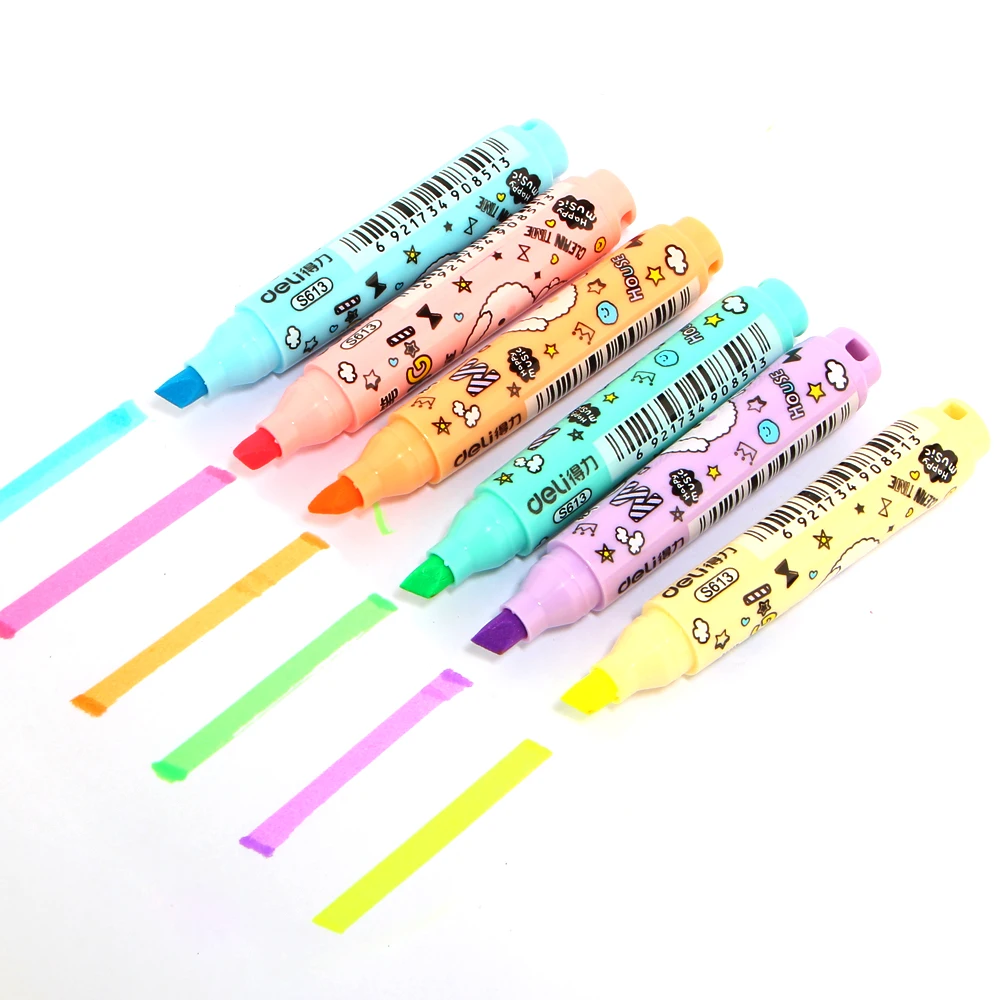 6pcs/Lot 6 Colors Kawaii Cute Text Separators Colored Invisible Liner Markers Copic Art Marker Highlighters Pen
6pcs/Lot 6 Colors Kawaii Cute Text Separators Colored Invisible Liner Markers Copic Art Marker Highlighters Pen