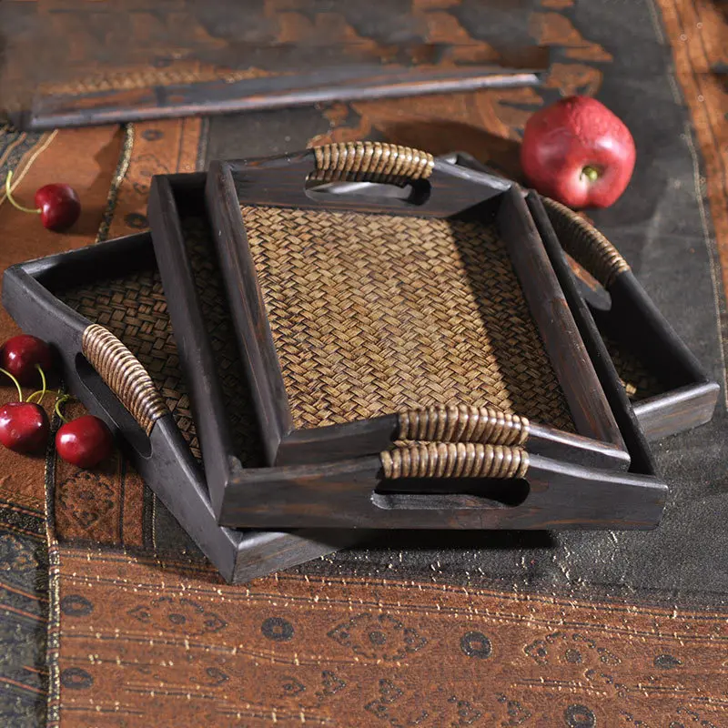 Retro Originality Thailand Import Pallet Handmade Rattan Hotel Tea Tray SPA Club Beauty Salver Tray
Retro Originality Thailand Import Pallet Handmade Rattan Hotel Tea Tray SPA Club Beauty Salver Tray