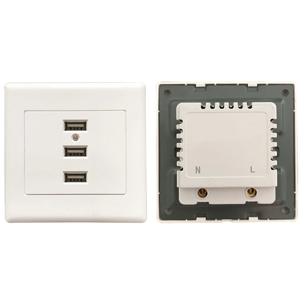 New 3 Port USB 2.0 Wall Charger Socket Electrical Sockets Useful Adapter DC 5V Power Outlet Plate Panel 220v to 5v
New 3 Port USB 2.0 Wall Charger Socket Electrical Sockets Useful Adapter DC 5V Power Outlet Plate Panel 220v to 5v