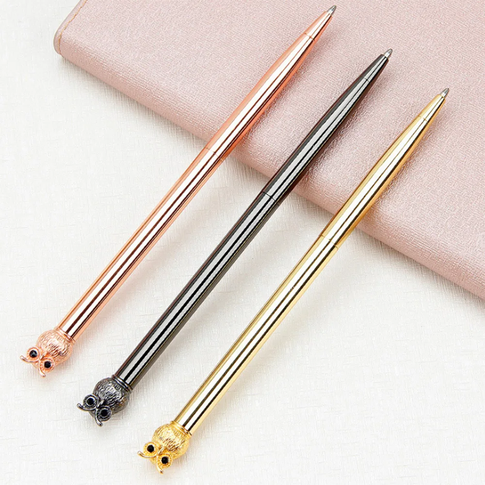 Cute Shinny Owl Metal Pen Ballpoint Pen 0.5mm Ball Pen Stationery Business Writing Office School Supplies
Cute Shinny Owl Metal Pen Ballpoint Pen 0.5mm Ball Pen Stationery Business Writing Office School Supplies