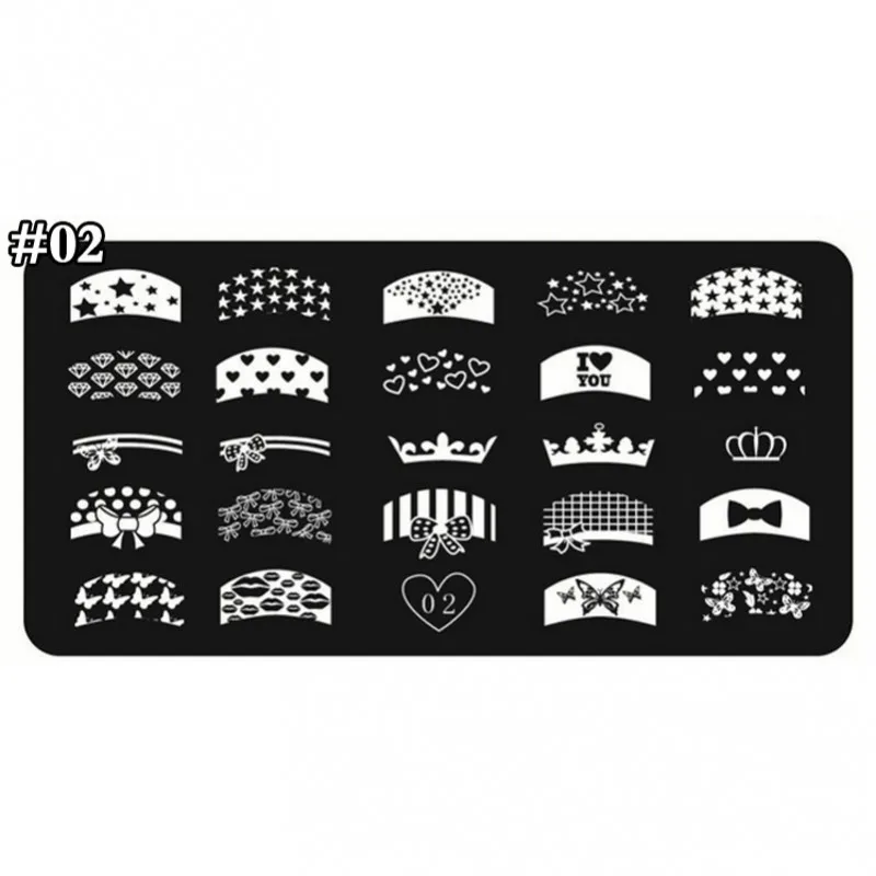 1 x Nail Stamping Plates 24 Designs French Tips Crown Manicure Stamping Template Image Stamp Plate For DIY Nail Decoration 002TX
1 x Nail Stamping Plates 24 Designs French Tips Crown Manicure Stamping Template Image Stamp Plate For DIY Nail Decoration 002TX