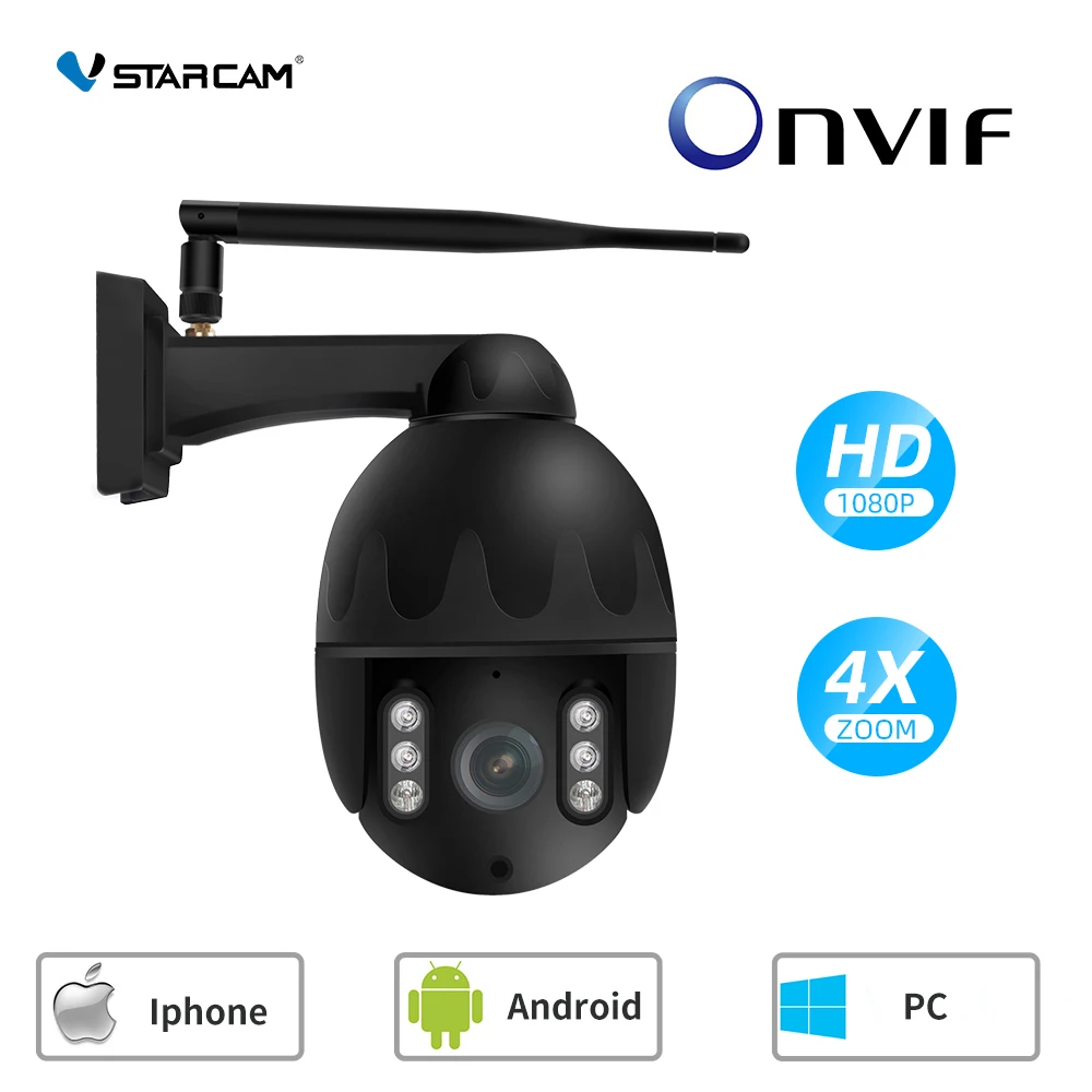 Vstarcam HD 1080P 4X Zoom IP Camera Wifi Outdoor IP66 Waterproof IR Vision PTZ Speed Dome CCTV Surveillance Security Camera PTZ
Vstarcam HD 1080P 4X Zoom IP Camera Wifi Outdoor IP66 Waterproof IR Vision PTZ Speed Dome CCTV Surveillance Security Camera PTZ