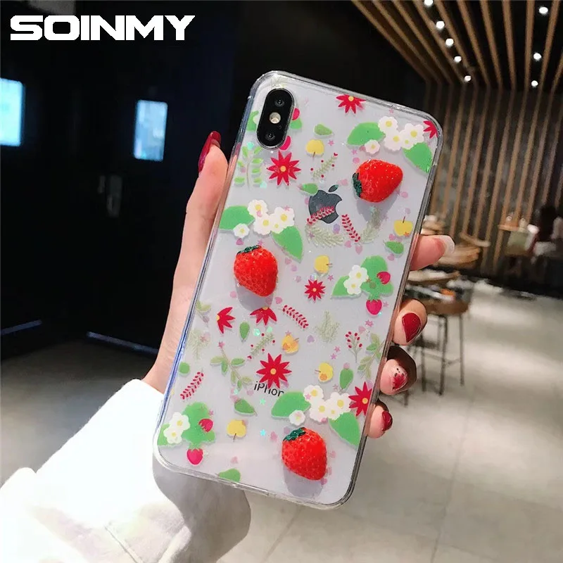 Cute Candy Color strawberry Pattern Case For iphone Xs Max Xr Xs 3D trasparent pineapple Back Cover for iphone 6 7 8 plus fundas
Cute Candy Color strawberry Pattern Case For iphone Xs Max Xr Xs 3D trasparent pineapple Back Cover for iphone 6 7 8 plus fundas