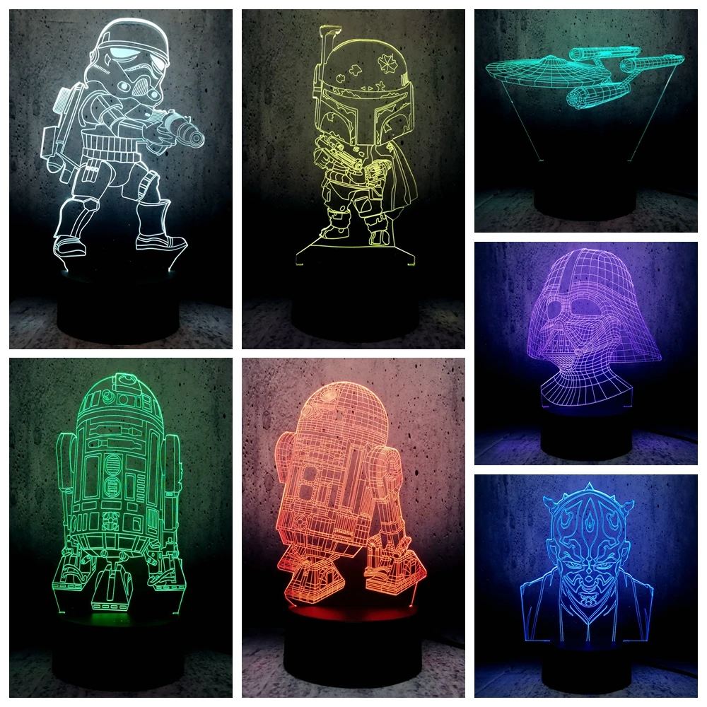 STAR WAR Attack of the Clones Battleship Spacecraft Star Trek USS C-3PO Spaceship Dark Warrior Darth Maul 3D Lamp desk decor
STAR WAR Attack of the Clones Battleship Spacecraft Star Trek USS C-3PO Spaceship Dark Warrior Darth Maul 3D Lamp desk decor