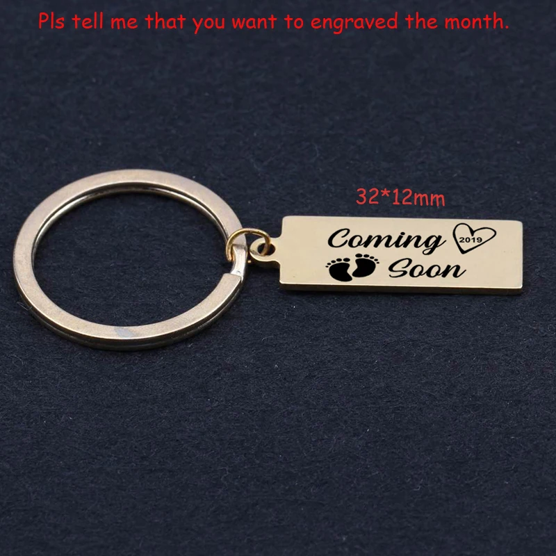Personalized Month Keychain Engraved Coming Soon Pregnancy Baby Arrival New Mom Gift Women Exclusive Key Ring Charm Tag
Personalized Month Keychain Engraved Coming Soon Pregnancy Baby Arrival New Mom Gift Women Exclusive Key Ring Charm Tag