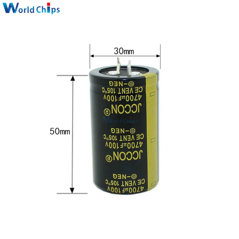 Aluminum Electrolytic Capacitor 100V4700uF 30*50mm 100V 4700uF 30X50mm Through Hole Capacitor High Frequency Low ESR diymore
Aluminum Electrolytic Capacitor 100V4700uF 30*50mm 100V 4700uF 30X50mm Through Hole Capacitor High Frequency Low ESR diymore