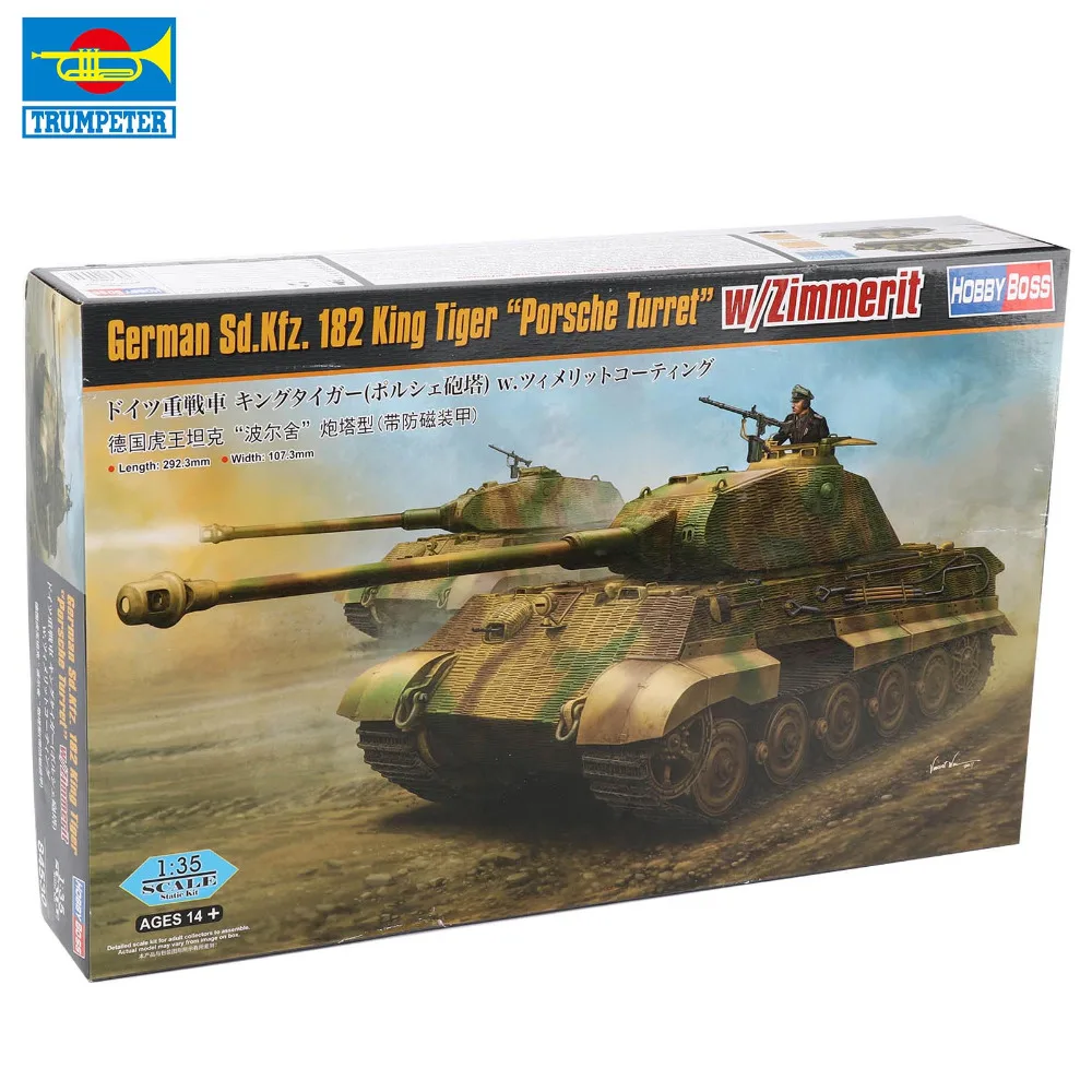 Trumpeter 1:35 German Tiger King Heavy Tank Assemble Model Plastic Puzzle Toy Christmas Present Gift
Trumpeter 1:35 German Tiger King Heavy Tank Assemble Model Plastic Puzzle Toy Christmas Present Gift