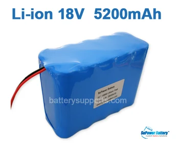 

SuPower 18V 18.5V 20V 21V 5200mAh Lithium Li-ion Rechargeable Battery Pack Max 4A with built-in protection circuit board PCB