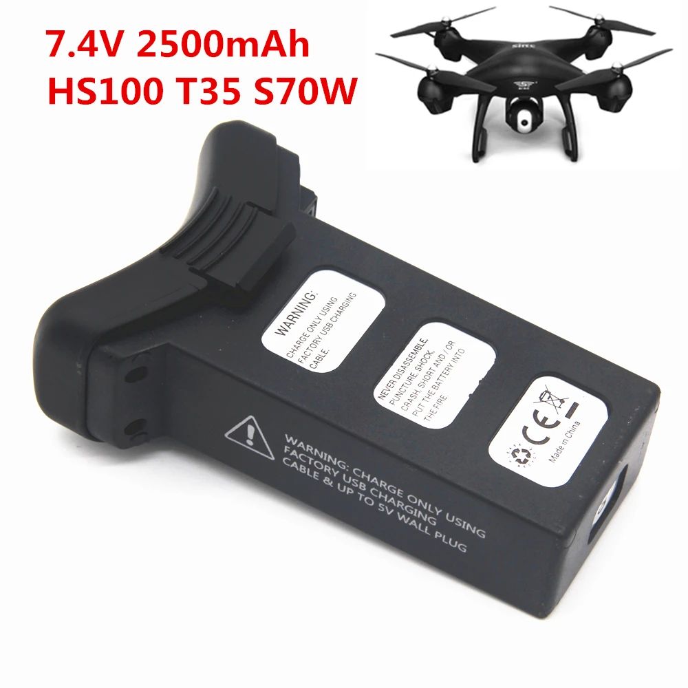HS100 S70 T35 S70W 7.4V 2500mAh Intelligent Lipo Battery for Holy Stone HS100 SJ/RC SJRC S70W Dorne Quadcopter
HS100 S70 T35 S70W 7.4V 2500mAh Intelligent Lipo Battery for Holy Stone HS100 SJ/RC SJRC S70W Dorne Quadcopter
