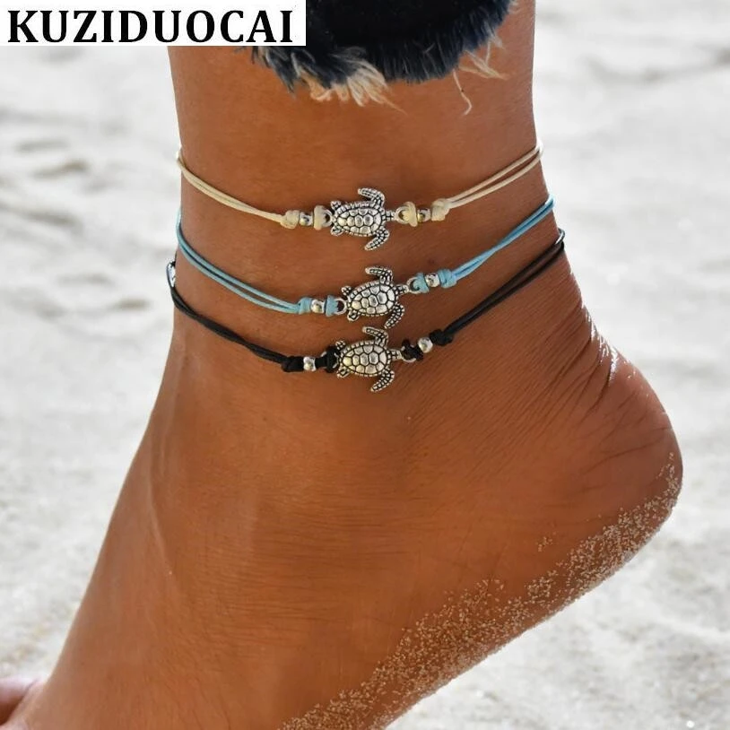 Kuziduocai New Fashion Sandals Beach Yoga OM Jewelry Turtle Drawstring DIY Weaving Bracelet Leg Anklet Tornozeleira Women B-136
Kuziduocai New Fashion Sandals Beach Yoga OM Jewelry Turtle Drawstring DIY Weaving Bracelet Leg Anklet Tornozeleira Women B-136