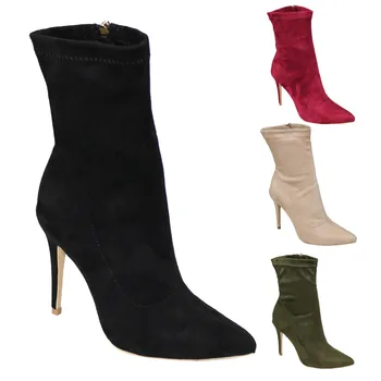 TIMETANG The New Fashion Simple Ladies Boots Sexy Pointed Toe Suede Thin high-heeled Short Boots High Quality Size 3-11
TIMETANG The New Fashion Simple Ladies Boots Sexy Pointed Toe Suede Thin high-heeled Short Boots High Quality Size 3-11
