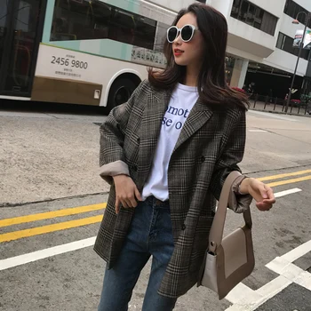 South Korea spring new British retro-style sub-small suit jacket female wild long section was thin temperament
South Korea spring new British retro-style sub-small suit jacket female wild long section was thin temperament