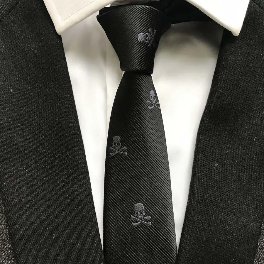 New Arrival 5cm Fashion Narrow Ties HOT Men Casual Party Necktie Black with Small White Skulls
New Arrival 5cm Fashion Narrow Ties HOT Men Casual Party Necktie Black with Small White Skulls