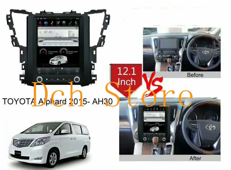 12.1'' Vertical tesla style Android 8.1 Car DVD player GPS Navigation for Toyota Alphard Vellfire 30 series 2015-2018 PX6
12.1'' Vertical tesla style Android 8.1 Car DVD player GPS Navigation for Toyota Alphard Vellfire 30 series 2015-2018 PX6