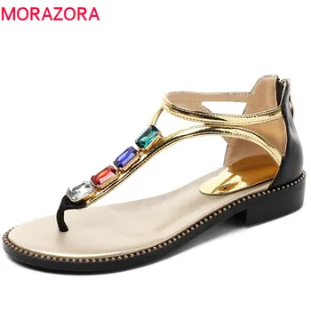 MORAZORA 2020 top quality genuine leather women sandals crystal summer shoes zipper simple low heels casual shoes woman
MORAZORA 2020 top quality genuine leather women sandals crystal summer shoes zipper simple low heels casual shoes woman