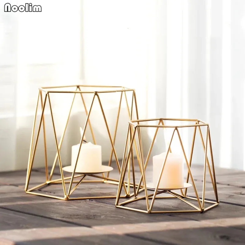 NOOLIM Nordic Golden Geometric Iron Candlestick Ornaments Home Wedding Decoration Candle Holder Romantic Candlelight
NOOLIM Nordic Golden Geometric Iron Candlestick Ornaments Home Wedding Decoration Candle Holder Romantic Candlelight