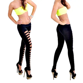 Women Irregular Hole Hollow Leggings Sexy Low Waist Black Fitness Slim Punk Rock Elastic Bandage Femme Pants Drop ship
Women Irregular Hole Hollow Leggings Sexy Low Waist Black Fitness Slim Punk Rock Elastic Bandage Femme Pants Drop ship