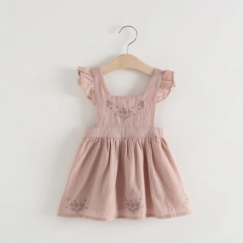 Baby Dusty Pink dress Girls backless embroider Cotton dress Kids Summer fairy fly sleeve dress DR087
Baby Dusty Pink dress Girls backless embroider Cotton dress Kids Summer fairy fly sleeve dress DR087