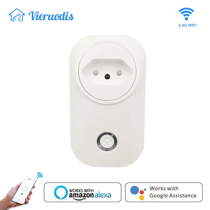WIFI Smart Switzerland бразильская Вилка питания монитор 16A BR умная розетка Беспроводная