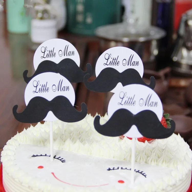 4 Pcs/lot Cute Little Man Black Mustache Cupcake toppers decorative for Baby Shower Kids Birthday party Decoration Supplies
4 Pcs/lot Cute Little Man Black Mustache Cupcake toppers decorative for Baby Shower Kids Birthday party Decoration Supplies