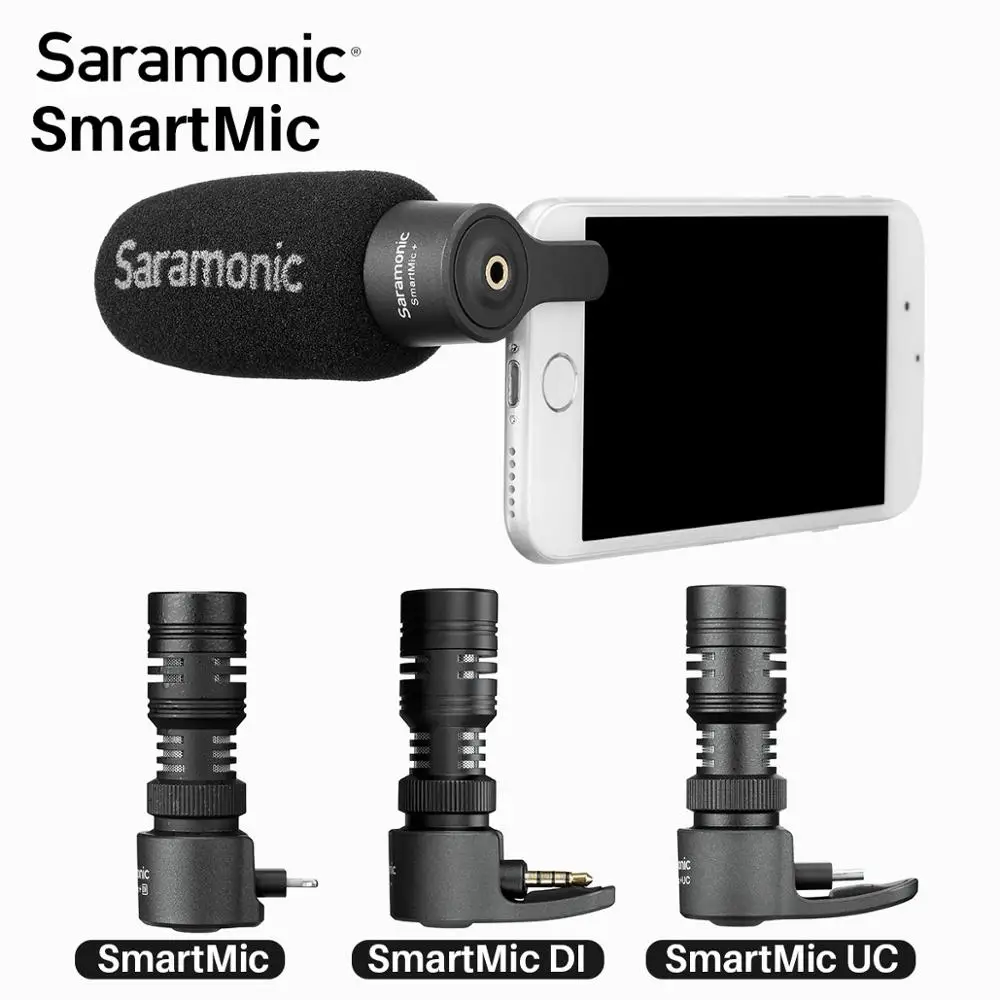Saramonic SamrtMic 3.5MM Lighting Type C Port Jack Video Audio Plug Microphone for DSLR iPhone Andriod Vlog Record Mic
Saramonic SamrtMic 3.5MM Lighting Type C Port Jack Video Audio Plug Microphone for DSLR iPhone Andriod Vlog Record Mic