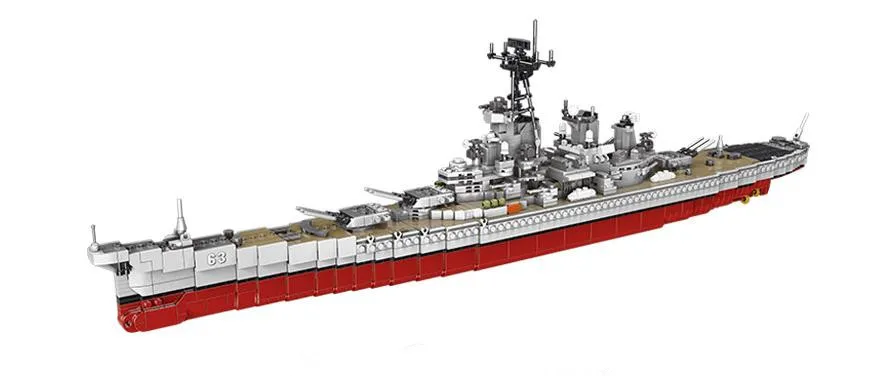 Мировая война II классическая военная модель броненосца строительные блоки