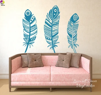 Boho Feathers set of 3 Wall Sticker Sofa Bedroom Kids Room Bohemian Hanging Plume Dream Catcher Decal Living Room Vinyl Decor
Boho Feathers set of 3 Wall Sticker Sofa Bedroom Kids Room Bohemian Hanging Plume Dream Catcher Decal Living Room Vinyl Decor
