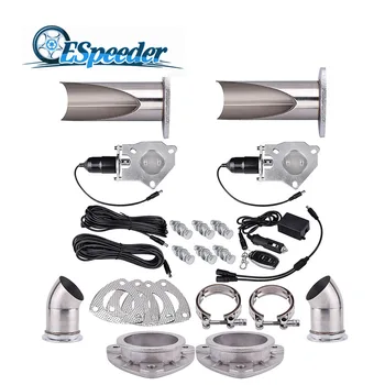 ESPEEDER 2.5" 63mm Stainless Electric Exhaust Cutout E-Cut Pipe Cut Out Valve Exhaust Cutout Catback Downpip With Remote Control
ESPEEDER 2.5" 63mm Stainless Electric Exhaust Cutout E-Cut Pipe Cut Out Valve Exhaust Cutout Catback Downpip With Remote Control