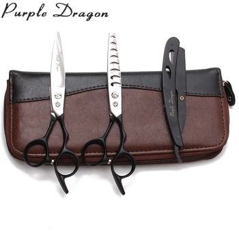 Suit 6" 17cm 440C Purple Dragon Hairdresser's Scissors Cutting Shears Thinning Scissors Professional Hair Scissors Add Bag Z9122
Suit 6" 17cm 440C Purple Dragon Hairdresser's Scissors Cutting Shears Thinning Scissors Professional Hair Scissors Add Bag Z9122