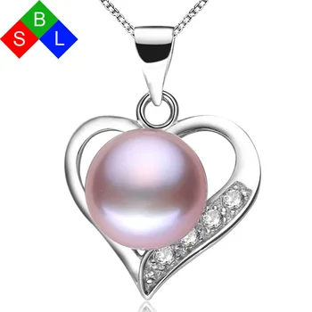 BSL Jewelry 925 Sterling Silver Natural Freshwater Pearl Necklace For Women, Heart Shaped Pendant Necklace With Purple Pearl
BSL Jewelry 925 Sterling Silver Natural Freshwater Pearl Necklace For Women, Heart Shaped Pendant Necklace With Purple Pearl