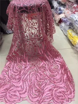 French Mesh Lace Fabric 2019 Hot Selling African Lace Fabric With Embroidery Tulle Sequins Lace Fabric pink red, black blue
French Mesh Lace Fabric 2019 Hot Selling African Lace Fabric With Embroidery Tulle Sequins Lace Fabric pink red, black blue