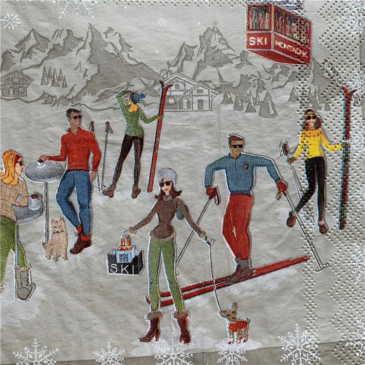 Decoupage table paper napkins elegant tissue vintage towel people ski snow birthday wedding party home beautiful decor 20
Decoupage table paper napkins elegant tissue vintage towel people ski snow birthday wedding party home beautiful decor 20