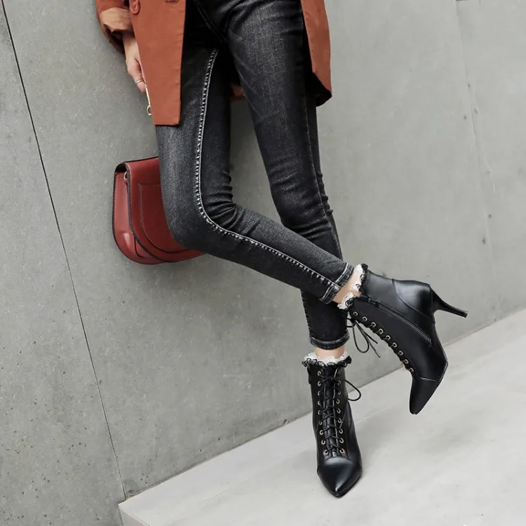Big Size 11 12 13 14 15 16 17 Ma'am Fine heel Short boots Pure color Frenulum Fashion boot barrel High heel boots
Big Size 11 12 13 14 15 16 17 Ma'am Fine heel Short boots Pure color Frenulum Fashion boot barrel High heel boots