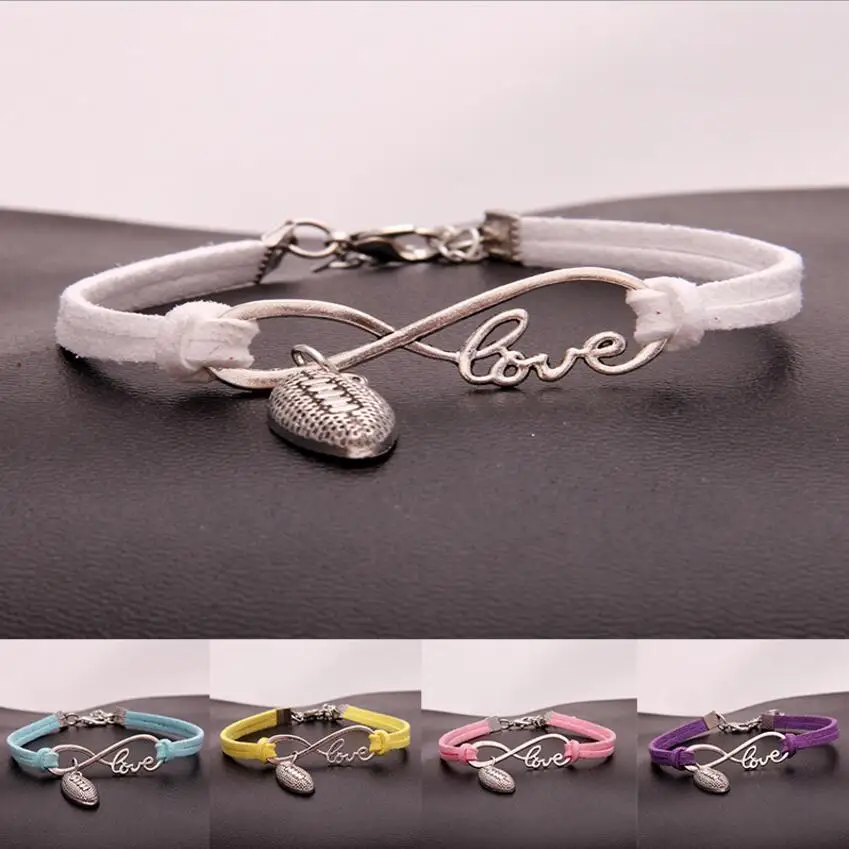 10pcs/lot Infinity Love 8 Bracelet Rugby ball motion Bracelet Charm Pendant Women/Men Simple Bracelets/Bangles Jewelry Gift N3
10pcs/lot Infinity Love 8 Bracelet Rugby ball motion Bracelet Charm Pendant Women/Men Simple Bracelets/Bangles Jewelry Gift N3