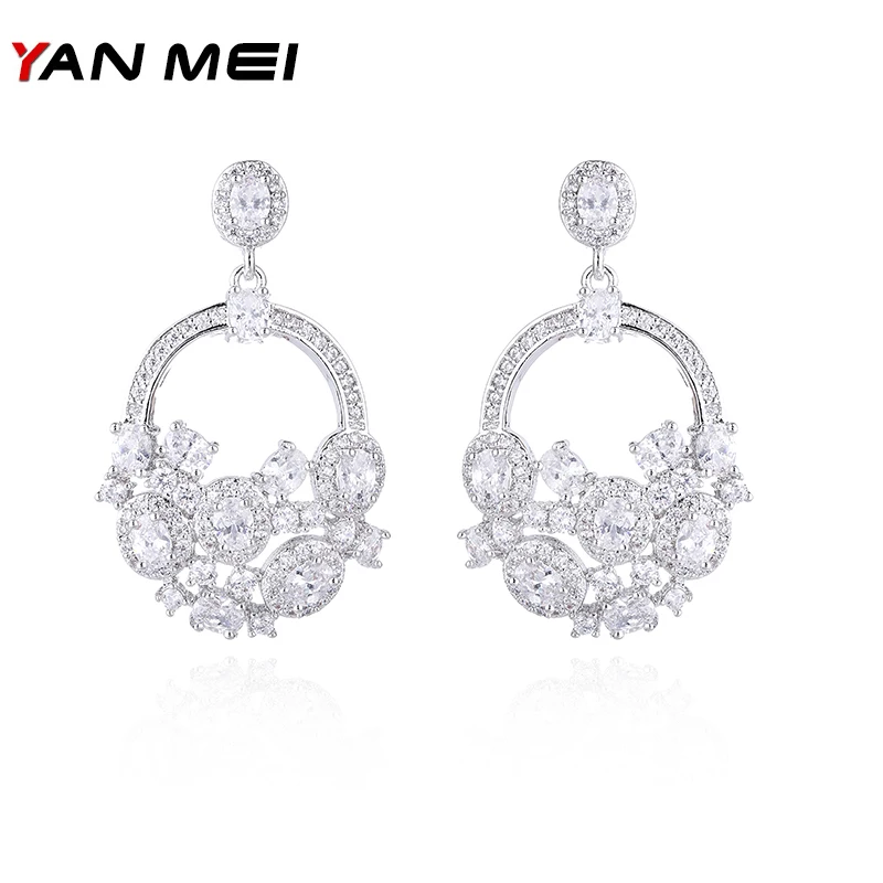 YANMEI Luxury Hollow Out Flower Basket Stud Earrings For Women Cubic Zirconia Party Boucle D'oreille Fashion Jewelry YME7739
YANMEI Luxury Hollow Out Flower Basket Stud Earrings For Women Cubic Zirconia Party Boucle D'oreille Fashion Jewelry YME7739