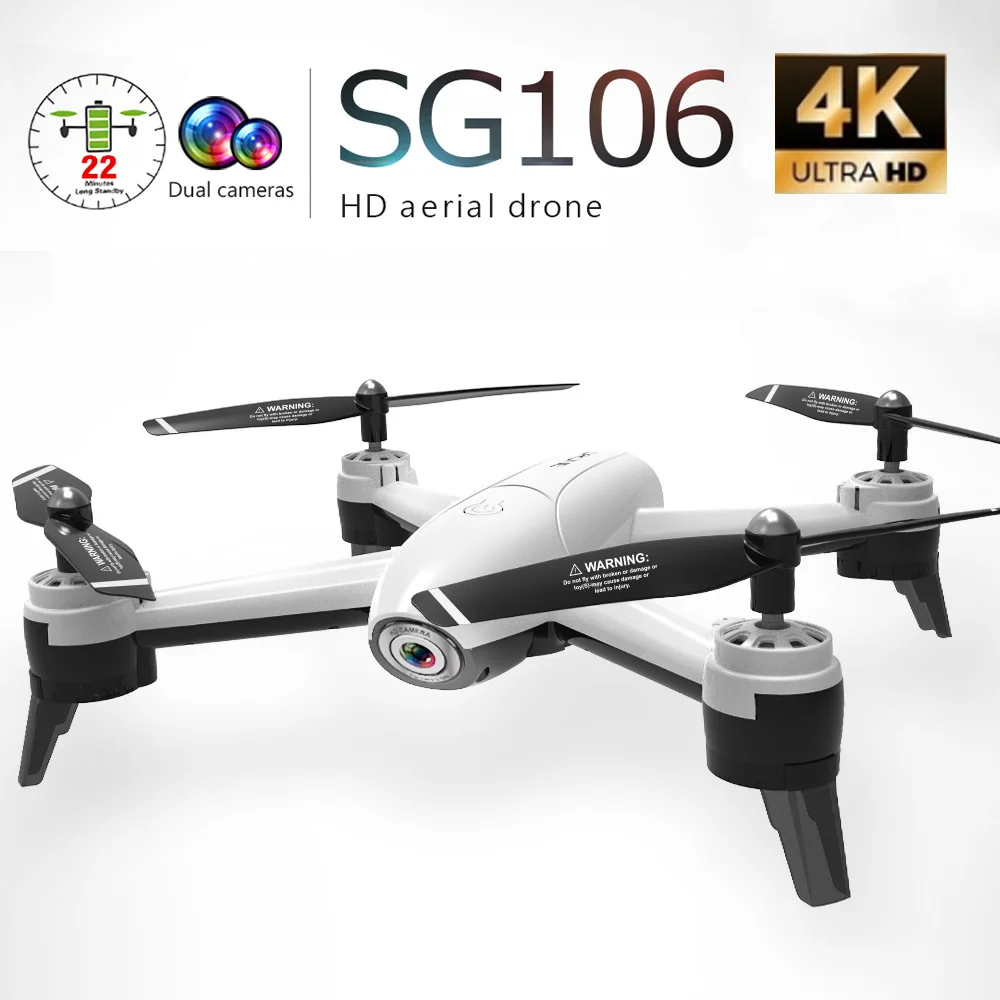 LAUMOX SG106 RC Drone Optical Flow with 4K/1080P HD Dual Camera Real Time Aerial Video Drone Quadcopter Aircraft Positioning RTF
LAUMOX SG106 RC Drone Optical Flow with 4K/1080P HD Dual Camera Real Time Aerial Video Drone Quadcopter Aircraft Positioning RTF