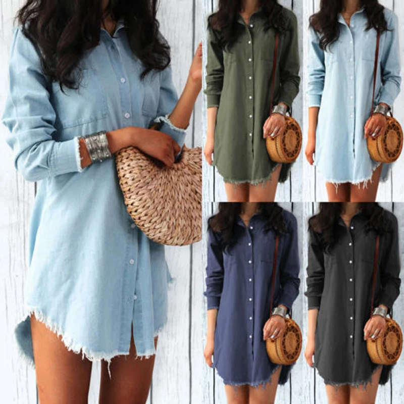 2018 Brand New Fashion Women Ladies Loose Tops Long Sleeve Dress Shirt Casual Solid T-Shirt White Dress
2018 Brand New Fashion Women Ladies Loose Tops Long Sleeve Dress Shirt Casual Solid T-Shirt White Dress
