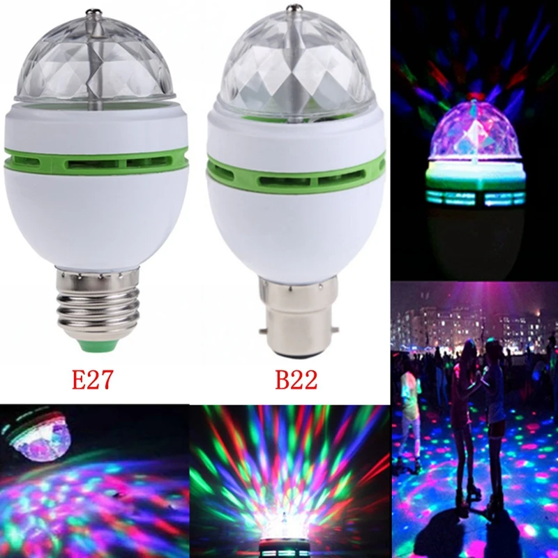 Mini Magic Ball RGB Full Color 3W E27 B22 LED Bulb Crystal Auto Rotating Stage Effect DJ Light Bulb laser Stage Light Projector
Mini Magic Ball RGB Full Color 3W E27 B22 LED Bulb Crystal Auto Rotating Stage Effect DJ Light Bulb laser Stage Light Projector