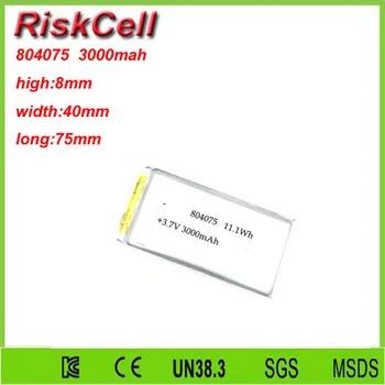 Free shipping 3.7V 3000mah 804075 Lithium Polymer Li-Po Rechargeable Battery For Mp3 MP4 MP5 GPS PSP mobile Pocket PC e-books
Free shipping 3.7V 3000mah 804075 Lithium Polymer Li-Po Rechargeable Battery For Mp3 MP4 MP5 GPS PSP mobile Pocket PC e-books