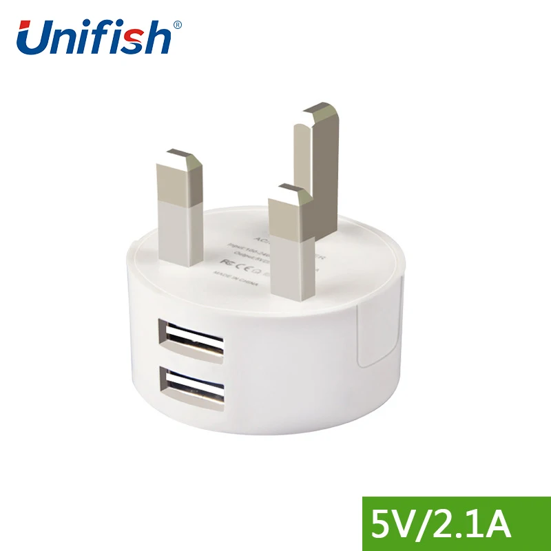 Unifish USB Зарядное устройство 2 Порты 5 В 2.1a Портативный телефон Зарядные устройства