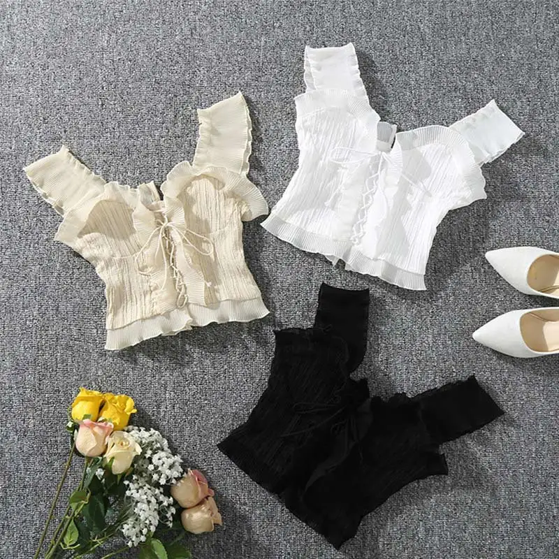 Ruffled Sleeveless Lace Up Cropped Women's Tank Top Hollow Out Off Shoulder Women Tanks Tops 2019 New Summer Sexy Party Clothes
Ruffled Sleeveless Lace Up Cropped Women's Tank Top Hollow Out Off Shoulder Women Tanks Tops 2019 New Summer Sexy Party Clothes