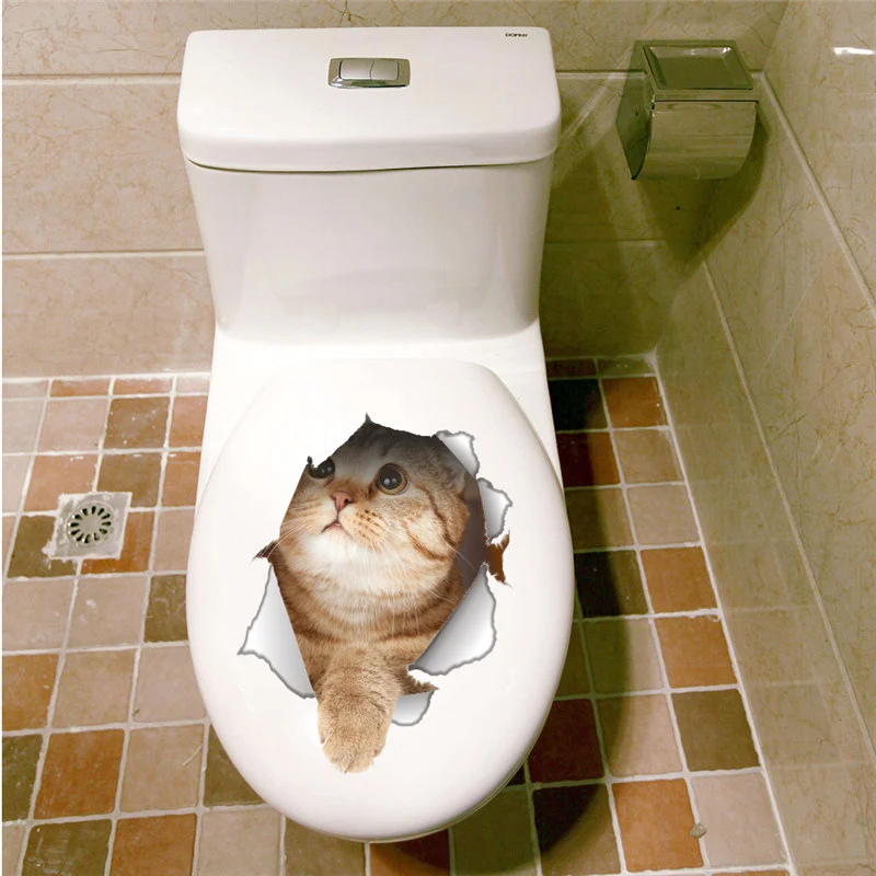 Cute Cat Toilet Seat Stickers For Wash Room Wc Home Decoration Diy Vivid 3d Hole Animal Wall Decals Kitten Pvc Mural Art
Cute Cat Toilet Seat Stickers For Wash Room Wc Home Decoration Diy Vivid 3d Hole Animal Wall Decals Kitten Pvc Mural Art