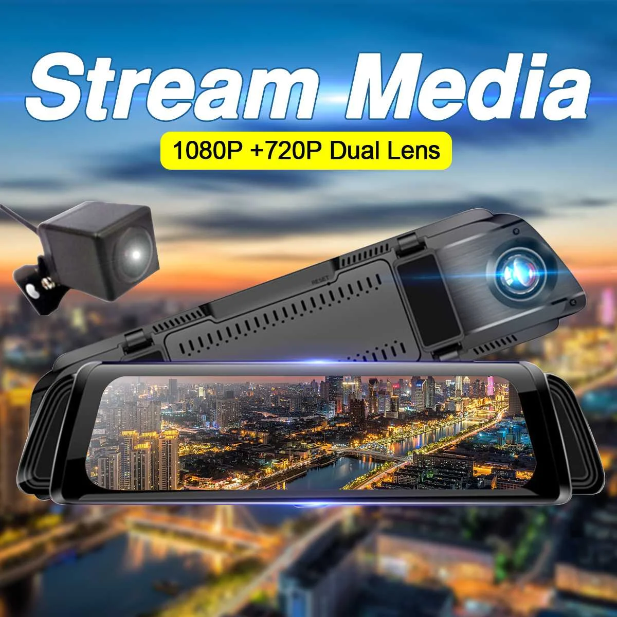 10 Inch Car DVR Mirror FHD 1080P Stream Media Dash Camera Dual Dash Cam Mirror Car Recorders Front Rear View Camera Front Lens
10 Inch Car DVR Mirror FHD 1080P Stream Media Dash Camera Dual Dash Cam Mirror Car Recorders Front Rear View Camera Front Lens